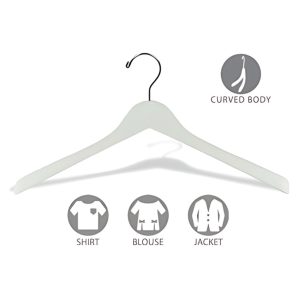 1" WHITE CONTOURED HANGER