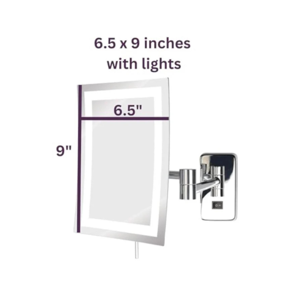 Lighted Wall Mount Rectangle Mirror - Image 4
